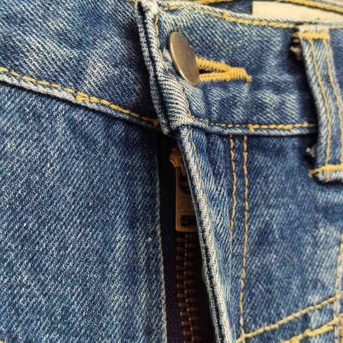 SAFETY 革パッチ デザインテーパードデニムパンツ メンズ 30