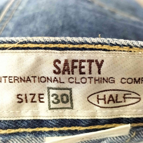SAFETY 革パッチ デザインテーパードデニムパンツ メンズ 30