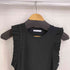 ザラ ZARA リブニット ロングワンピース フリル袖 レディース import:M