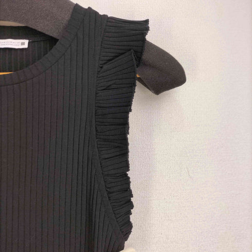 ザラ ZARA リブニット ロングワンピース フリル袖 レディース import:M