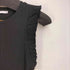 ザラ ZARA リブニット ロングワンピース フリル袖 レディース import:M
