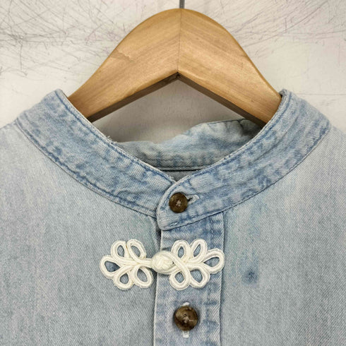 フルギ THREE RIVERS 企業ロゴ刺繍 チャイナシャツ レディース JPN:L