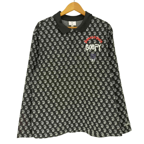 エイチアンドエム H&M テーマパーク 100th 記念 総柄 ニットポロ メンズ import:XL