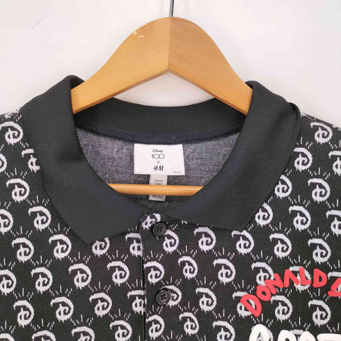 エイチアンドエム H&M テーマパーク 100th 記念 総柄 ニットポロ メンズ import:XL
