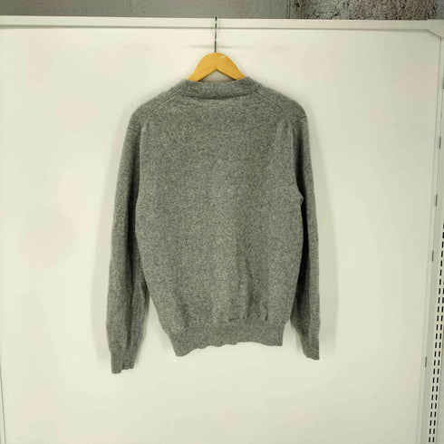 プレイコムデギャルソン PLAY COMME des GARCONS AD2023 24AW V-Neck Cardigan With Black Emblem Top Light Gray ブラック エンブレム Vネック ニット カーディガン メンズ JPN:L