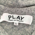 プレイコムデギャルソン PLAY COMME des GARCONS AD2023 24AW V-Neck Cardigan With Black Emblem Top Light Gray ブラック エンブレム Vネック ニット カーディガン メンズ JPN:L