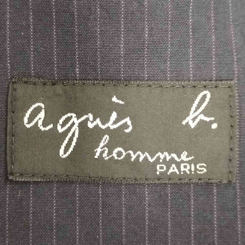 アニエスベーオム Agnes b.homme 00S ルーマニア製 ピンストライプ 2Bテーラードジャケット メンズ JPN:50