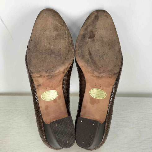 イヴサンローラン Yves Saint Laurent レザー 編み込み メッシュ パンプス レディース 36 1/2