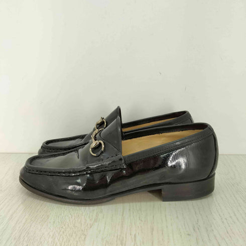 グッチ GUCCI パテントレザー ホースビットローファー レディース 35 1/2