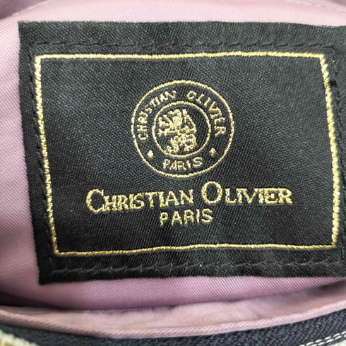 クリスチャンオリビエ CHRISTIAN OLIVIER ロゴ刺繍 スタッズ ショルダーバッグ レディース