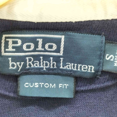 ポロラルフローレン POLO RALPH LAUREN マルチボーダー エンブレム刺繍 ラガーシャツ メンズ import:S