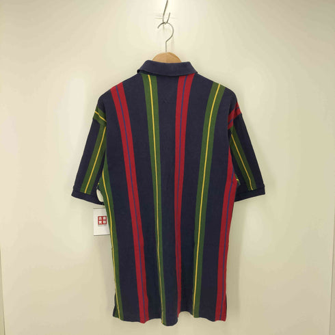 トミーヒルフィガー TOMMY HILFIGER 90s-00s ストライプ 鹿の子ポロシャツ メンズ JPN:L