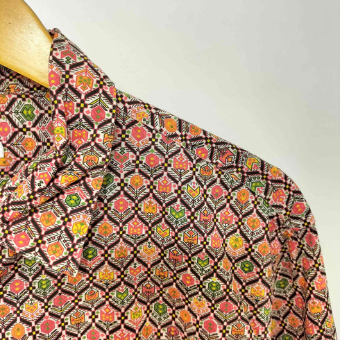 ROBERT FRIEDMAN イタリア製 コットン100 幾何学柄 L/S シャツ メンズ import:XL