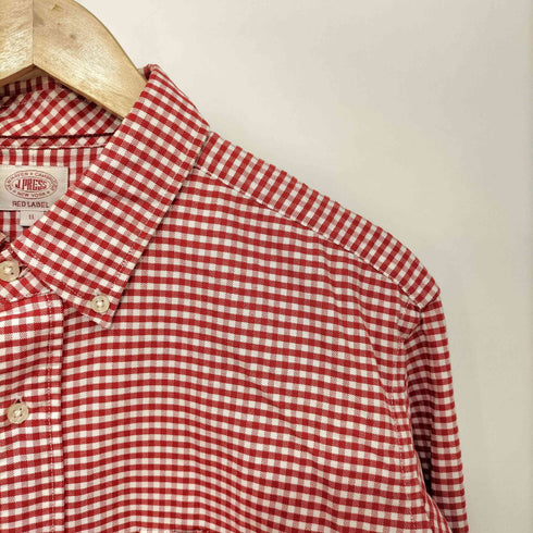 ジェイプレス J.PRESS RED LABEL ギンガムチェック ボタンダウン L/S シャツ メンズ LL