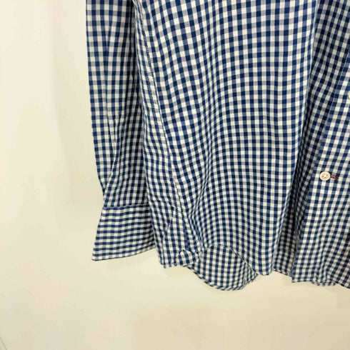 ジェイプレス J.PRESS RED LABEL ギンガムチェック ストライプ切替 ボタンダウン L/S シャツ メンズ LL