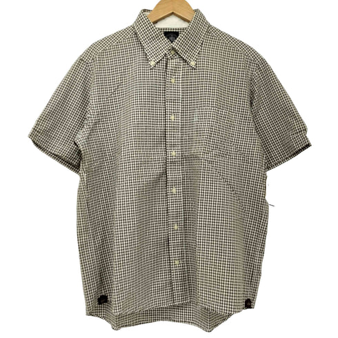 ジェイプレス J.PRESS ギンガムチェック シアサッカー ボタンダウン S/S シャツ メンズ LL