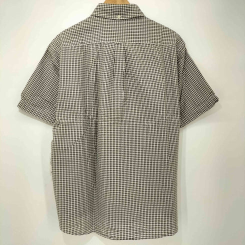 ジェイプレス J.PRESS ギンガムチェック シアサッカー ボタンダウン S/S シャツ メンズ LL