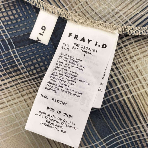 フレイアイディー FRAY I.D 25ss セミシアークリアラインワンピース レディース JPN:1