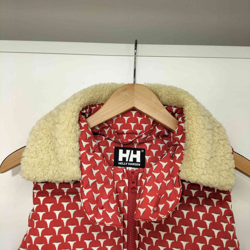 ヘリーハンセン HELLY HANSEN 総柄 襟 ボア ダウンベスト レディース JPN:L