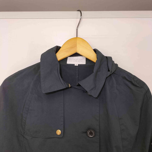 マッキントッシュフィロソフィー MACKINTOSH PHILOSOPHY フーデッド ダブルブレスト ポンチョ コート レディース JPN:38