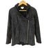 ヘルムートラング HELMUT LANG レザー パッチワーク ラムファー ムートン ライダースジャケット レディース P