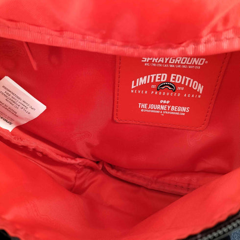 Sprayground シャークマウス モノグラム ボディバッグ ポーチ streer メンズ
