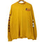 ユーエスエムシー USMC 00s 31th MARINE CORPS MARATHON ロゴ刺繍 袖プリント モックネック L/S Tシャツ メンズ import:XL