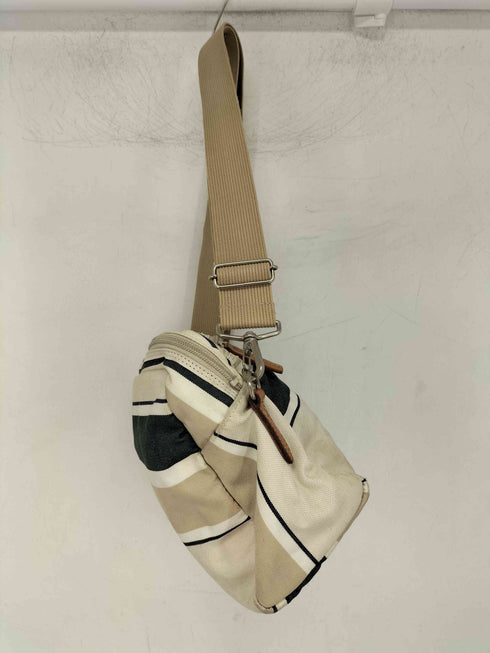 犬印鞄製作所 sunbrella ボーダー ショルダーバッグ メンズ
