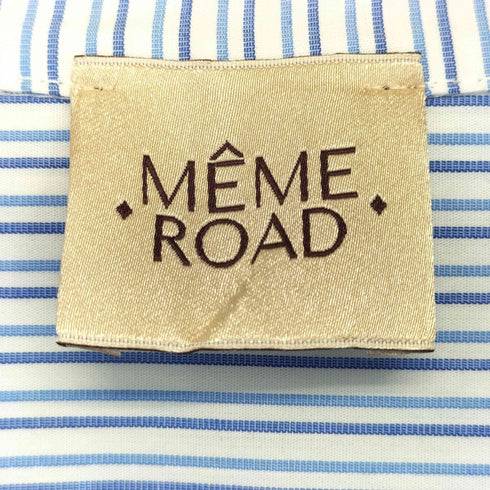 meme road イタリア製 コットン ストライプ 変形ポケット ブラウス レディース EUR:42