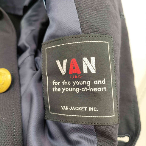 ヴァンヂャケット VAN JAC 紺ブレ 金ボタン ウール100 3B テーラードジャケット メンズ A-5