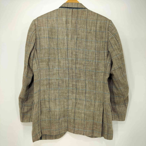 ハケットロンドン hackett london HBONE CHECK JKT Robert NOBLE 生地 シルク リネン ヘリンボーン チェック 2B テーラードジャケット メンズ UK:38