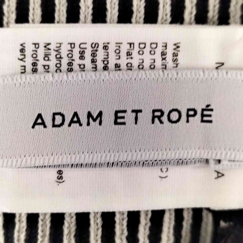 アダムエロペ Adam et Rope ボーダー スクエアネックニット レディース FREE