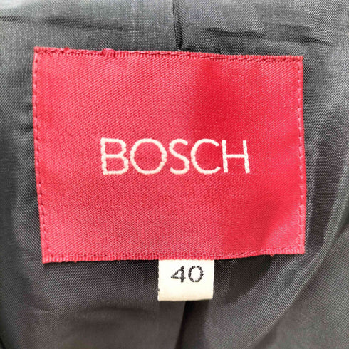 ボッシュ BOSCH トリアセテート ポリ 1B テーラード ジャケット スラックス パンツ スーツ セットアップ レディース 40