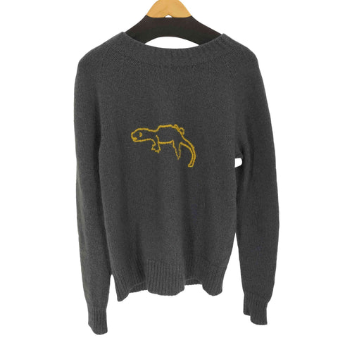 ジルサンダー JIL SANDER ゲッコ刺繍クルーネックニット メンズ 44