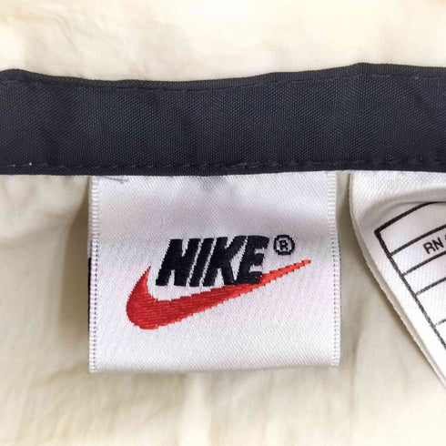 ナイキ NIKE 90s~00s 白タグ ビッグスウッシュプリントナイロンジャケット メンズ L