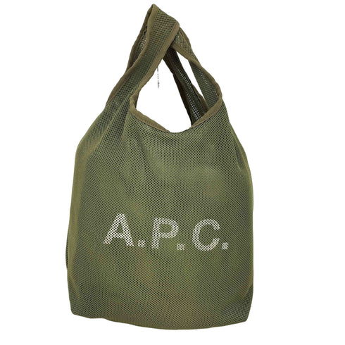 アーペーセー A.P.C. ロゴプリント メッシュ トートバッグ レディース