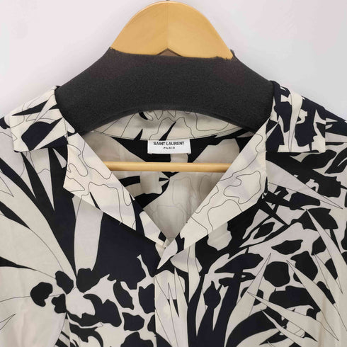 サンローランパリ SAINT LAURENT PARIS 19SS ジャングルプリント半袖シャツ メンズ 37