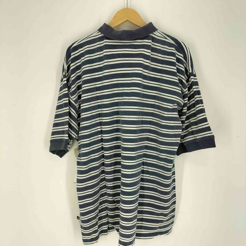 STRUCTURE 90-00S ボーダー S/S 鹿の子 ポロシャツ メンズ import:L