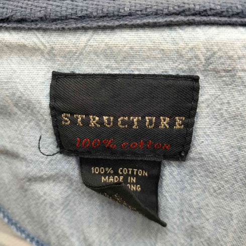 STRUCTURE 90-00S ボーダー S/S 鹿の子 ポロシャツ メンズ import:L
