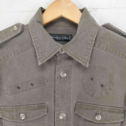 ビームス BEAMS INTERNATIONAL GALLEY エポレット ミリタリーシャツ Y2K レディース S