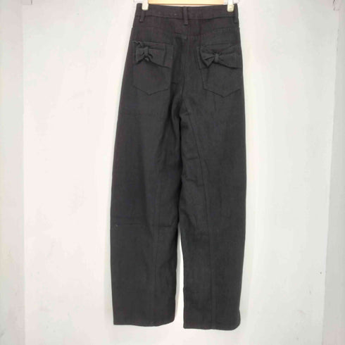 LYEON バックリボンバレルカーブ ジーンズ デニムパンツ レディース JPN:S