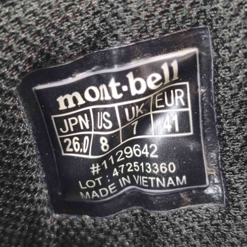 モンベル mont bell トレッキングシューズ ゴアテックス ミッドカット マウンテンクルーザー400 メンズ JPN:26