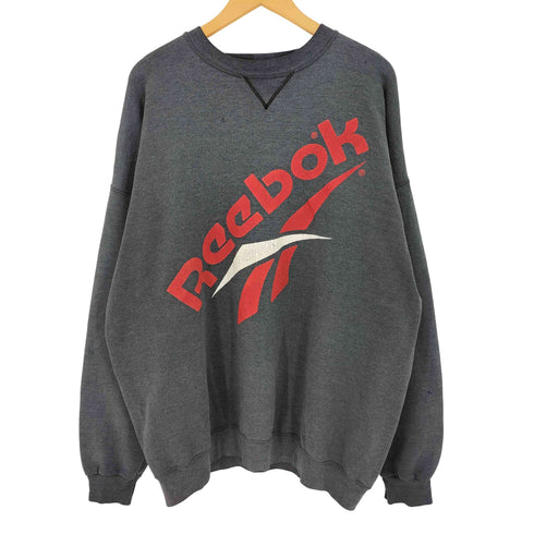 リーボック Reebok 90s フロントロゴプリント クルーネックスウェット メンズ