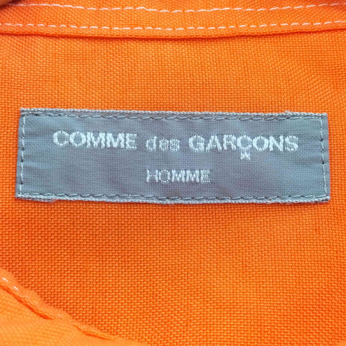 コムデギャルソンオム COMME des GARCONS HOMME 80-90S AD表記なし 田中オム ラバープリント加工 パッカブル ロゴ ナイロン L/S シャツ メンズ
