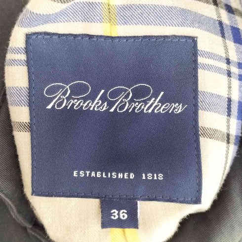 ブルックスブラザーズ BROOKS BROTHERS 裏地チェック 比翼ボタン コットンナイロン ステンカラーコート メンズ US:36