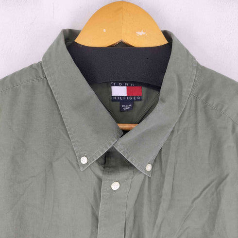 トミーヒルフィガー TOMMY HILFIGER ロゴ刺繍 S/S BDシャツ メンズ import:XXL