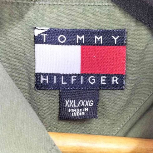 トミーヒルフィガー TOMMY HILFIGER ロゴ刺繍 S/S BDシャツ メンズ import:XXL