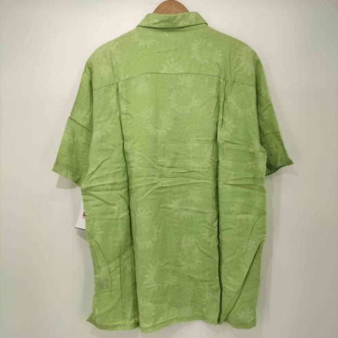 クラフトアンドバロー Croft&Barrow レーヨン100 パイナップル柄 レギュラーカラー S/S シャツ メンズ import:M