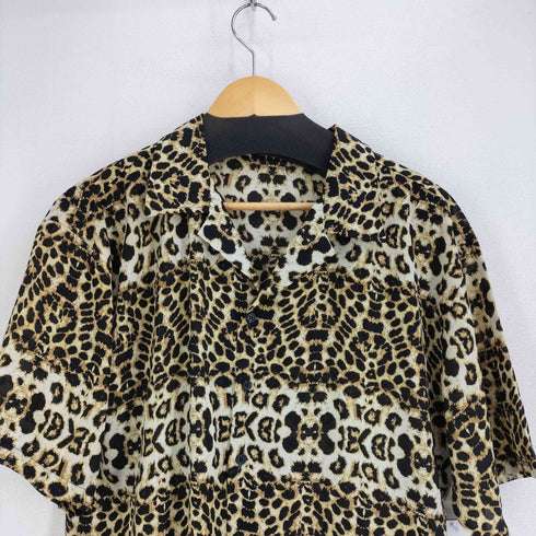 レジェンダ LEGENDA レオパード柄 S/S オープンカラー シャツ メンズ import:S