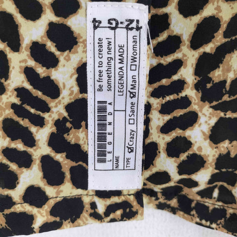 レジェンダ LEGENDA レオパード柄 S/S オープンカラー シャツ メンズ import:S